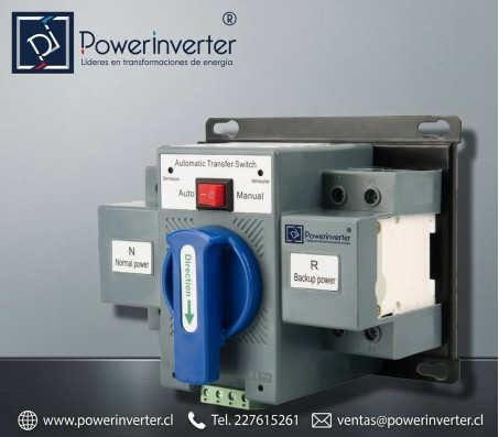 INTERRUPTOR AUTOTRANSFERENCIA AUTOMÁTICA 63A/220VAC  